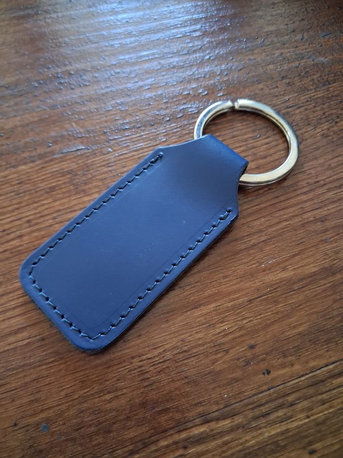 Porte-cl&eacute;s rectangle double &eacute;paisseur, fibre de cuir recycl&eacute;